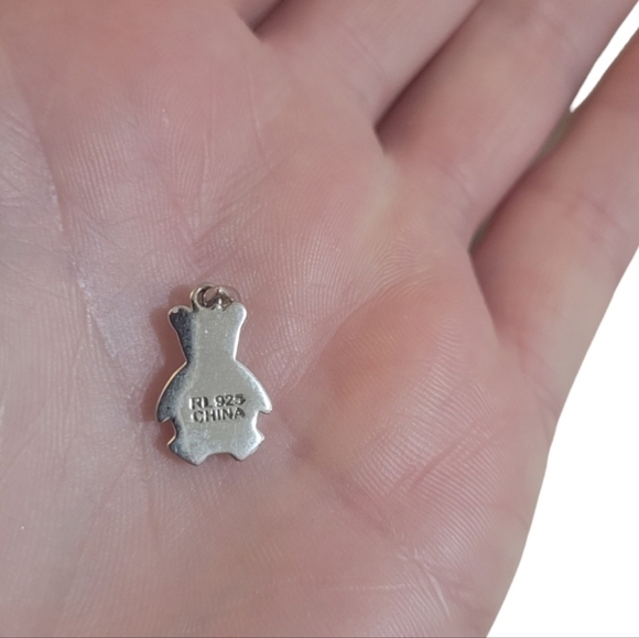 925 Silver Teddy Bear Charm - Picture 3 of 6